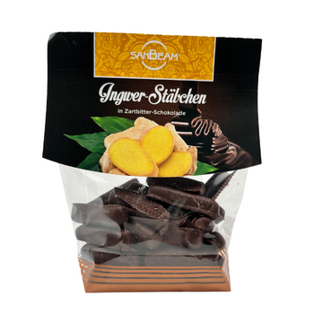Ingwerstäbchen in Zartbitter-Schokolade